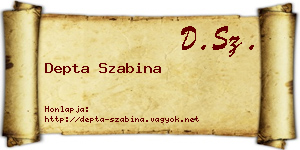 Depta Szabina névjegykártya