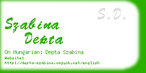 szabina depta business card